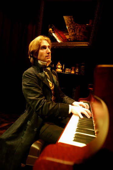 As a small boy, self-taught Chopin made up his own music almost at once, intuitively understanding the intimate relationship between improvising and composing. When he was seven, his first teacher wrote down one of his lush improvisations, a polonaise, and had it published.  At his first appearance in Paris, on February 26, 1832, he performed a concerto he had debuted to great success in Warsaw.  Both Liszt and Mendelssohn attended and heaped praise upon him.  Chopin’s reputation as a pianist is based on just thirty or forty concerts…it was salon playing that sealed his reputation.  Photo: John Zich